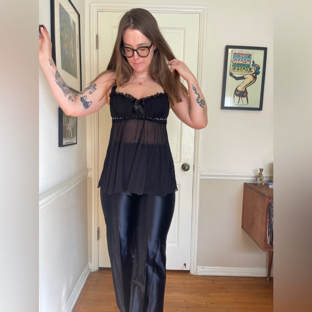 Y2K Vintage Fredricks of Hollywood Sheer Bustier Top